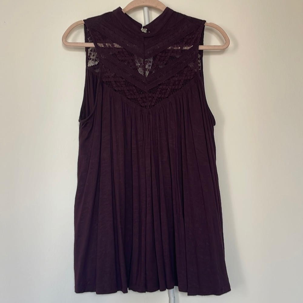Anthropologie Sleeveless Dark Purple Top